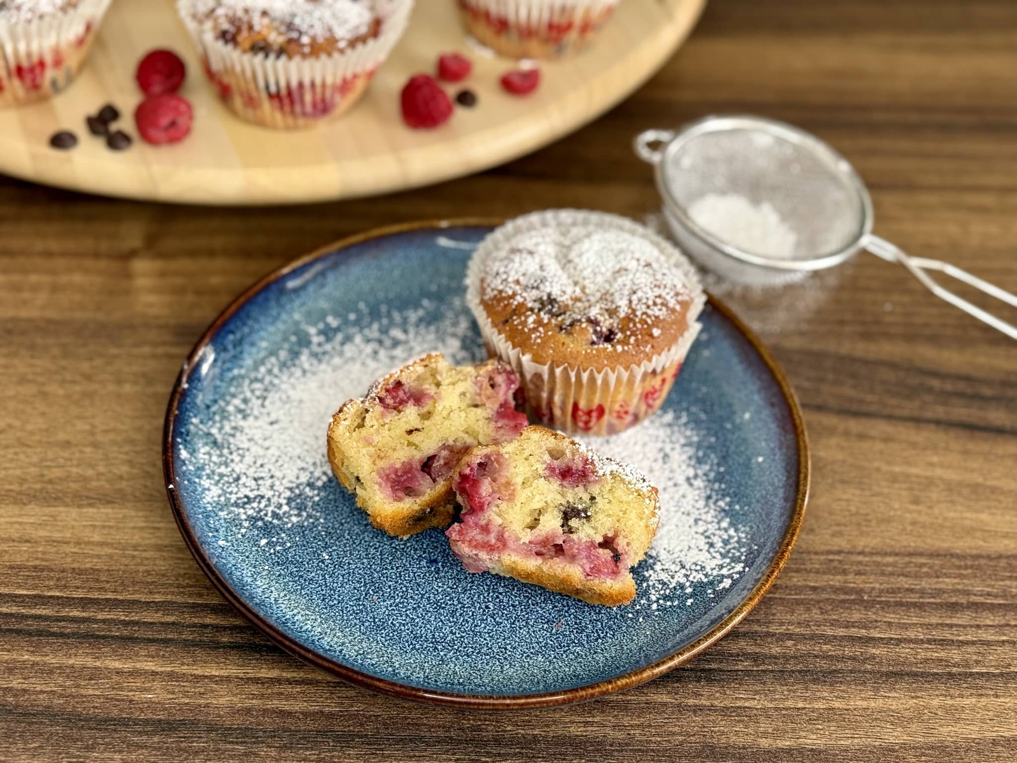 Raspberry and Chocolate Muffins
